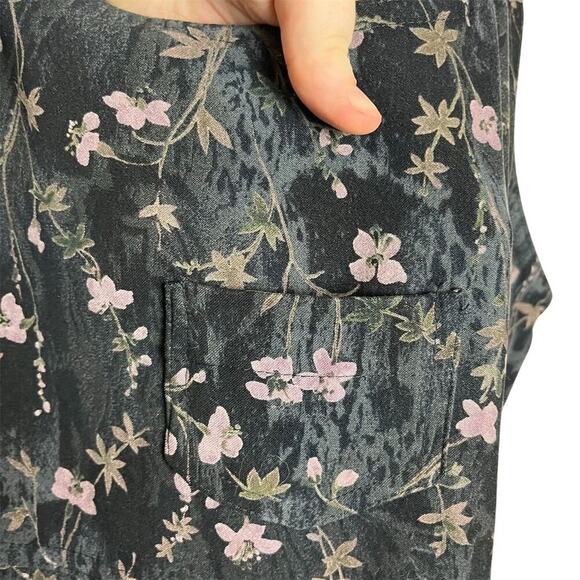 CDC Petites Floral Maxi Dress Women's Size 4 Multicolor Sleeveless Overall Strap - Picture 6 of 8